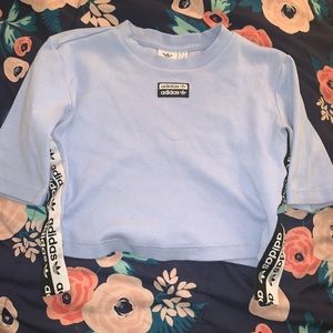 Periwinkle Blue Adidas Cropped Tee